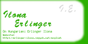 ilona erlinger business card